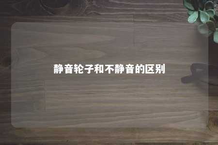 静音轮子和不静音的区别 