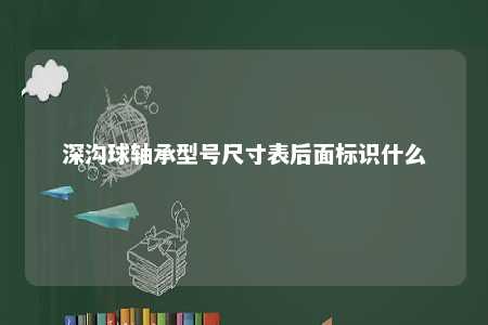 深沟球轴承型号尺寸表后面标识什么 