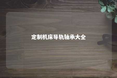 定制机床导轨轴承大全 